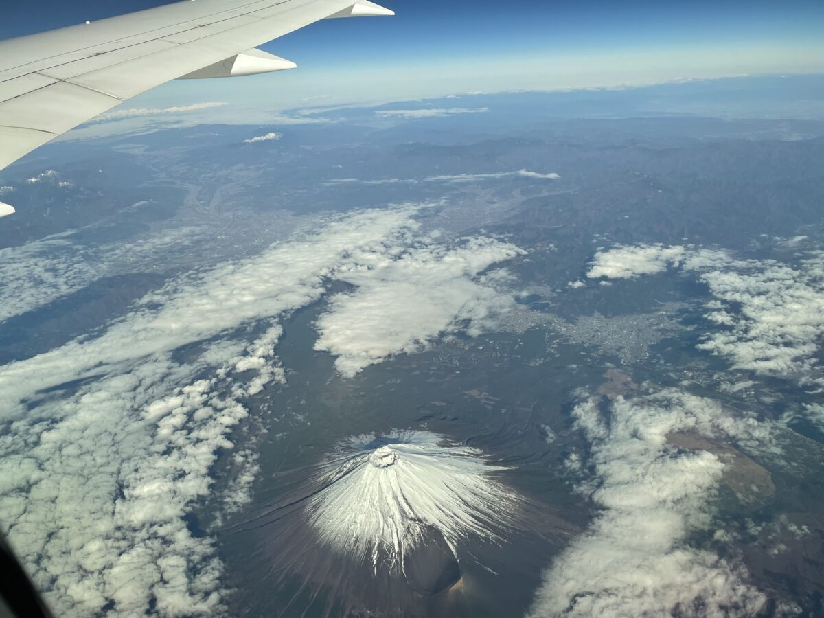 上空から見た富士山